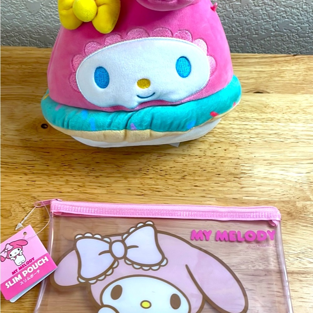 My Melody Squishmallows Plush and Slim Pouch